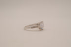 Heart-shaped solitaire engagement ring