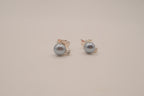 Vintage Avon grey faux pearl stud earrings