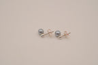 Vintage Avon grey faux pearl stud earrings