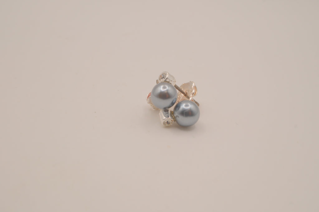 Vintage Avon grey faux pearl stud earrings