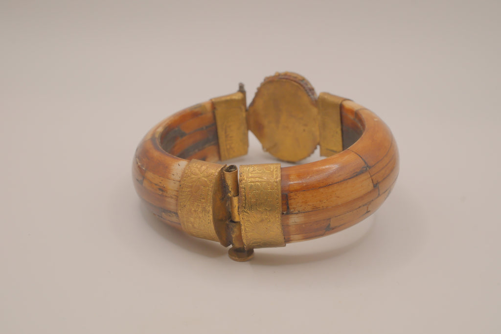 Tibetan or Himalayan-style hinged cuff bracelet