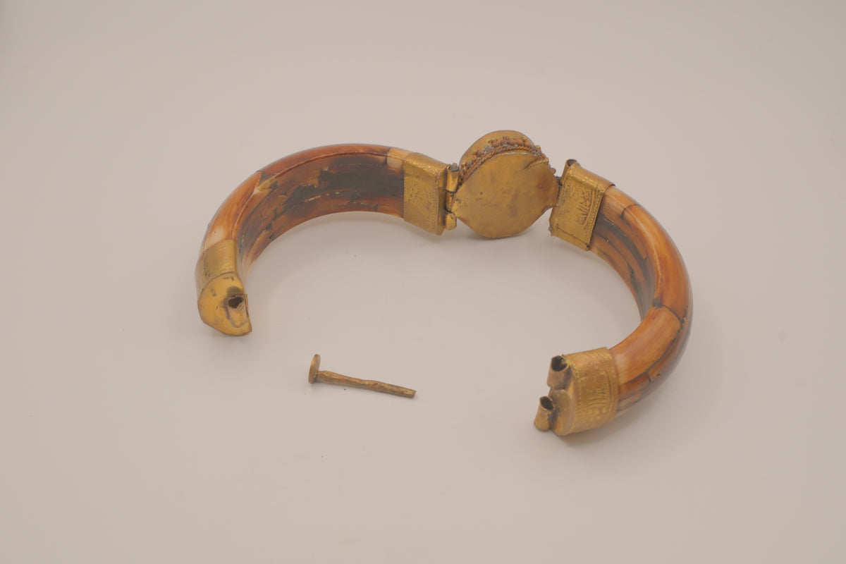 Tibetan or Himalayan-style hinged cuff bracelet