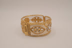 Vintage net filigree hinged bangle bracelet
