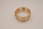 Vintage net filigree hinged bangle bracelet