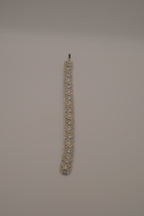 Vintage chevron rhinestone tennis bracelet
