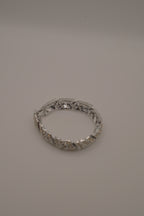 Vintage chevron rhinestone tennis bracelet