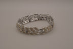 Vintage chevron rhinestone tennis bracelet