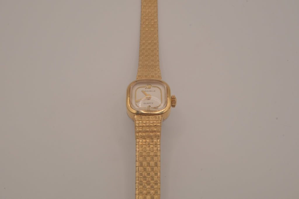Vintage Caravelle dainty gold toned watch