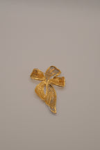Vintage Park Lane two-tone mesh ribbon bow brooch