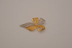 Vintage Park Lane two-tone mesh ribbon bow brooch
