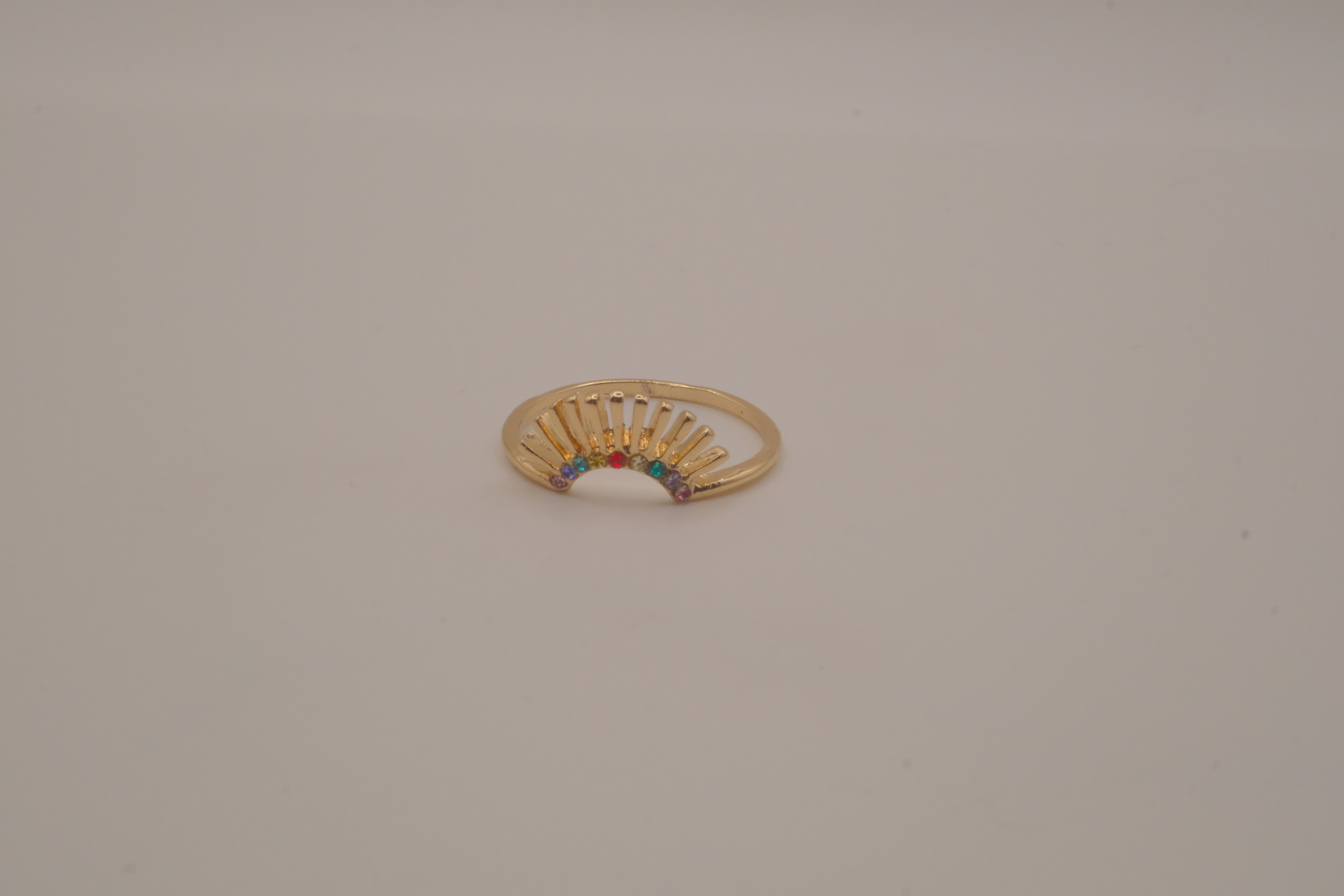 Sunburst Multi colored stackable Ring
