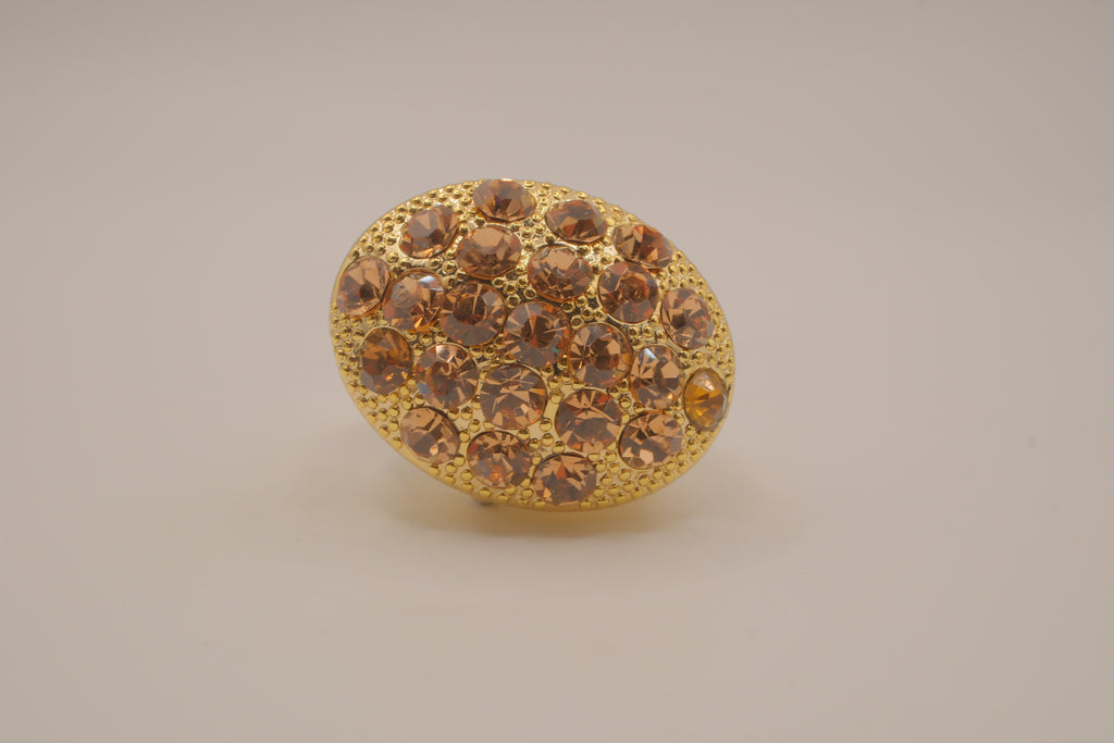 Chico's gold-tone flip-top ring watch