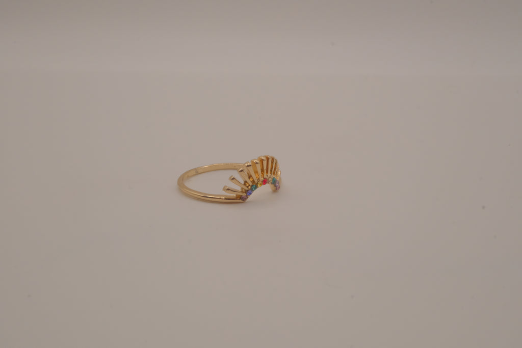 Sunburst Multi colored stackable Ring