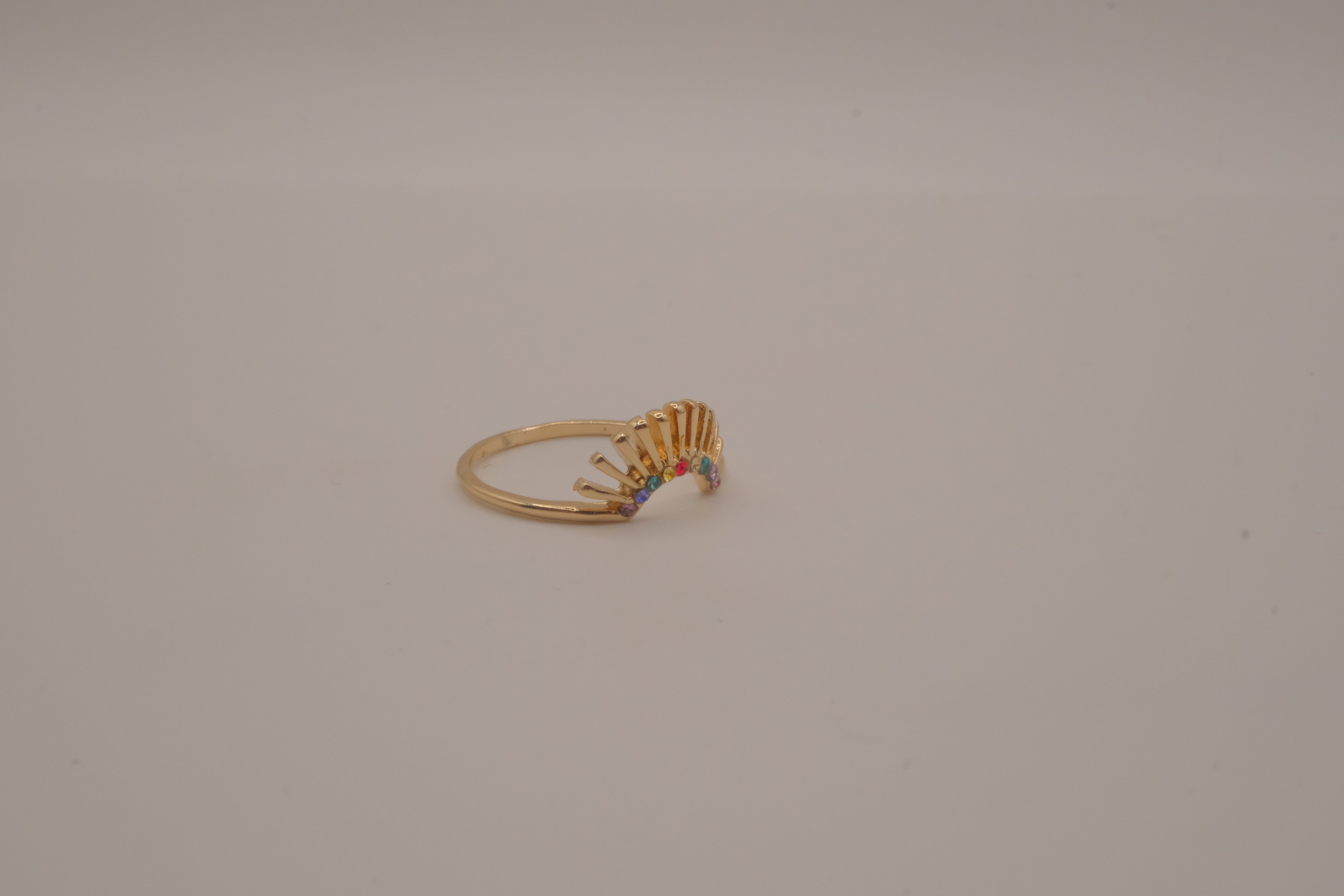 Sunburst Multi colored stackable Ring