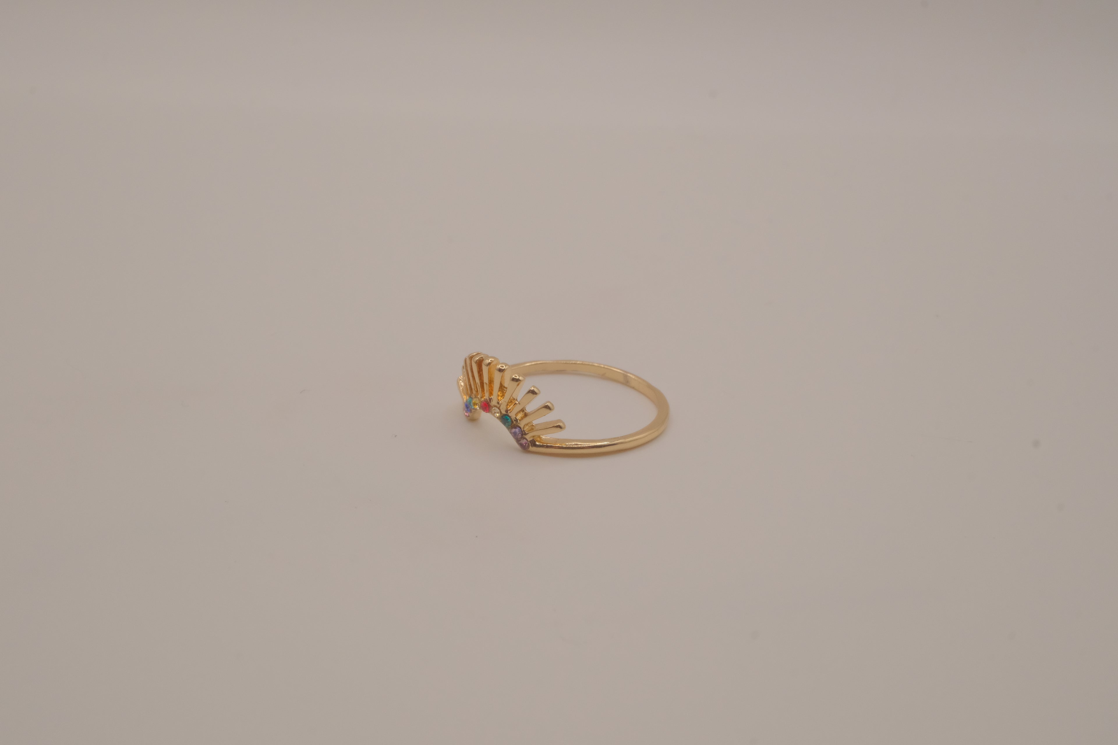 Sunburst Multi colored stackable Ring
