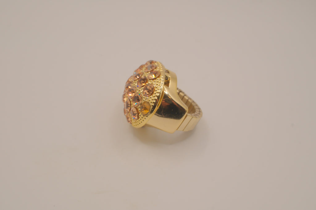 Chico's gold-tone flip-top ring watch