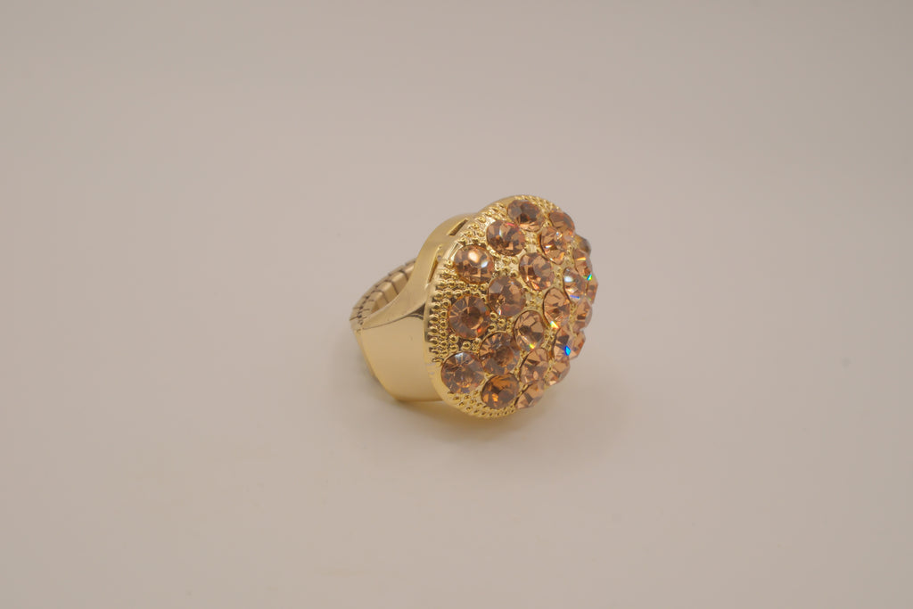 Chico's gold-tone flip-top ring watch
