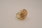 Chico's gold-tone flip-top ring watch