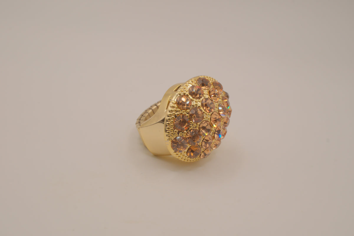 Chico's gold-tone flip-top ring watch