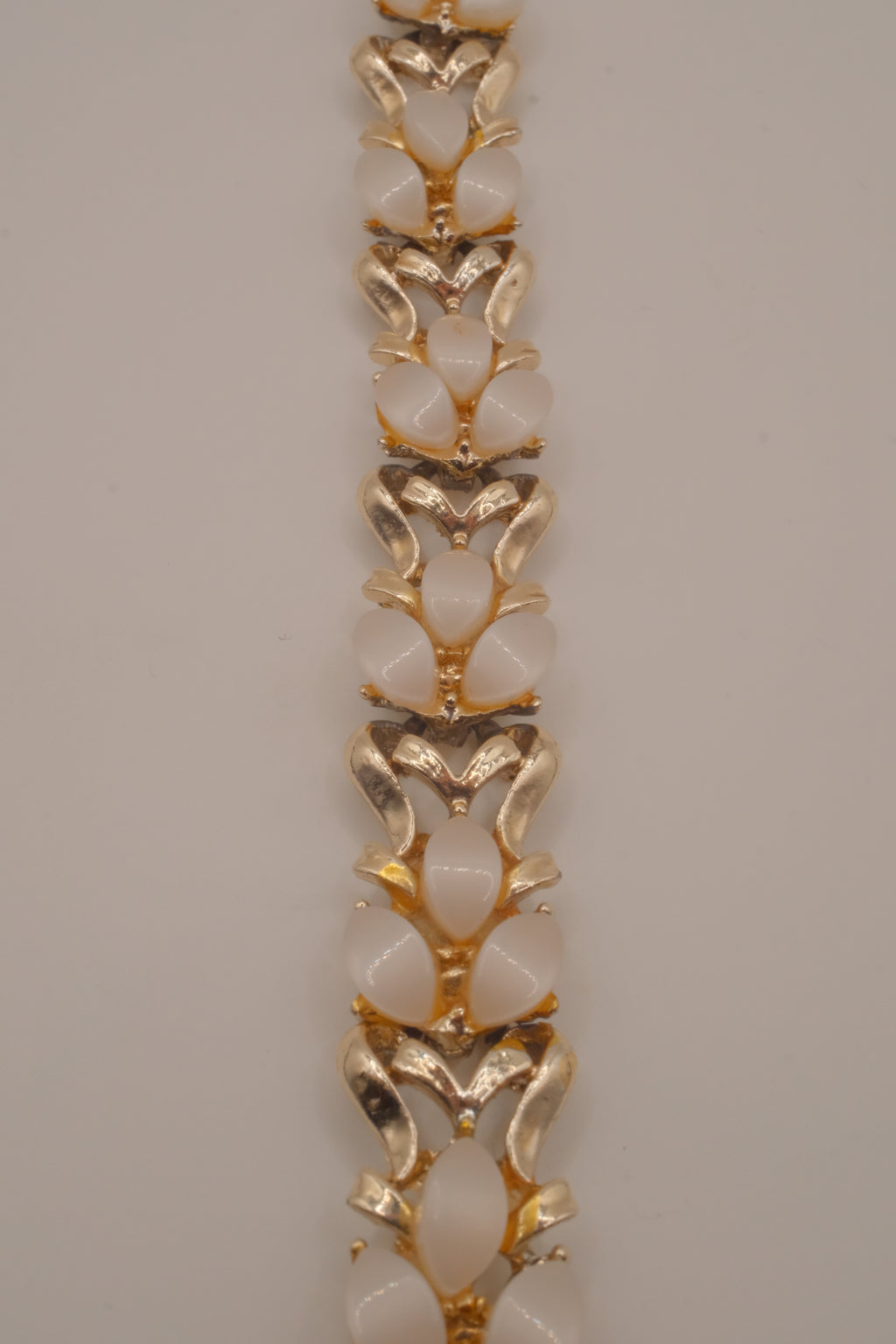 Vintage mid-century articulated panel link bracelet