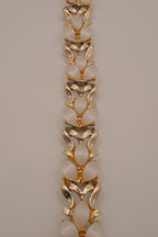 Vintage mid-century articulated panel link bracelet