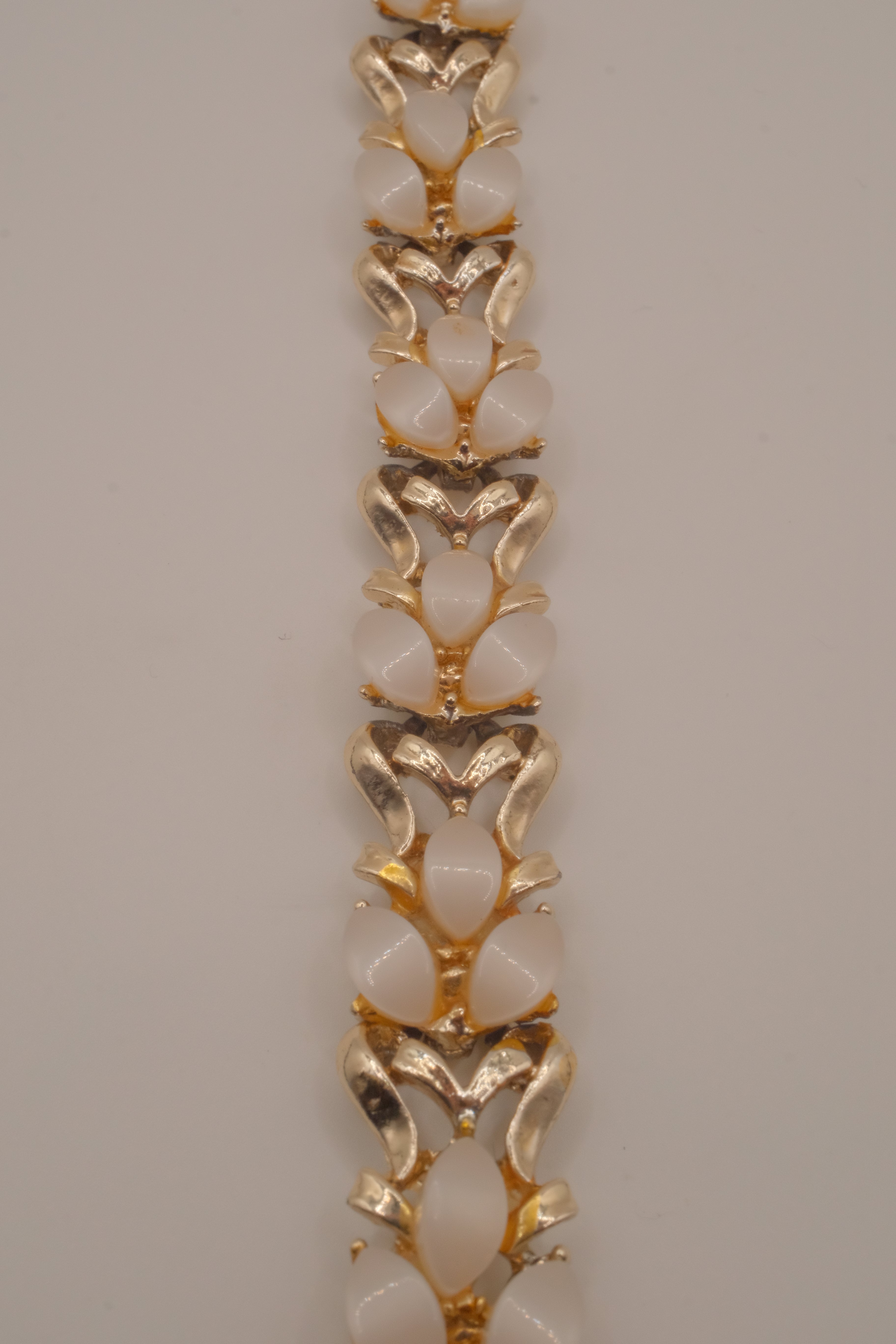 Vintage mid-century articulated panel link bracelet