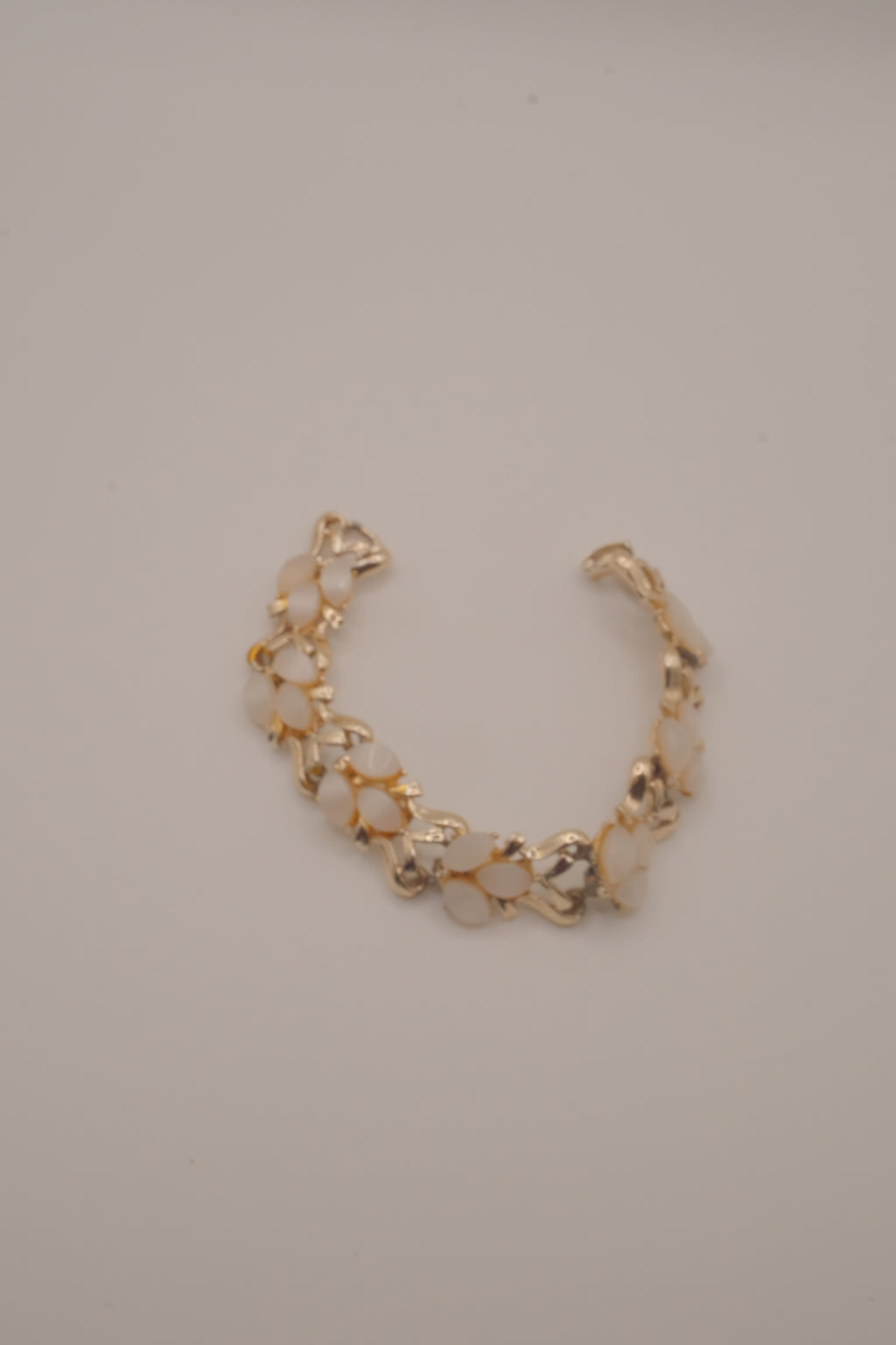 Vintage mid-century articulated panel link bracelet