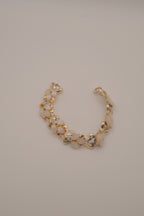 Vintage mid-century articulated panel link bracelet