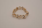 Vintage mid-century articulated panel link bracelet