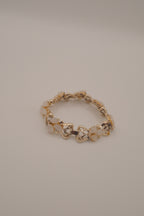 Vintage mid-century articulated panel link bracelet