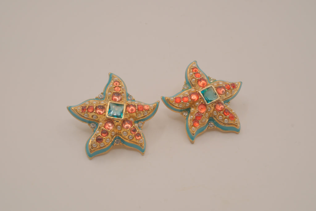 Kenneth Jay Lane (KJL) for Avon starfish earrings