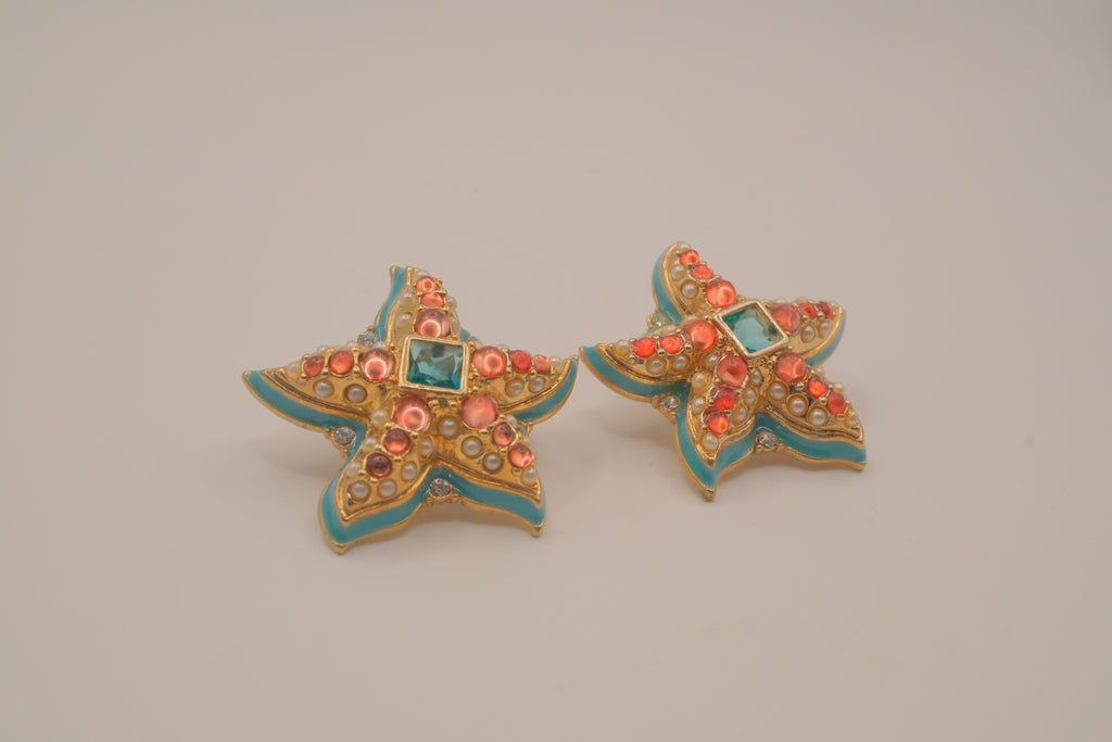 Kenneth Jay Lane (KJL) for Avon starfish earrings