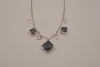 Sterling silver multi-pendant drape necklace