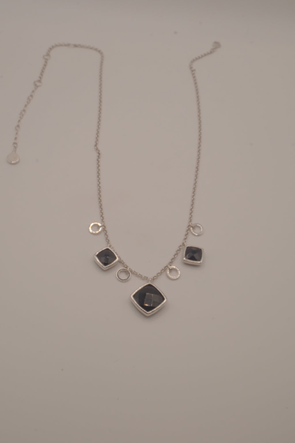 Sterling silver multi-pendant drape necklace