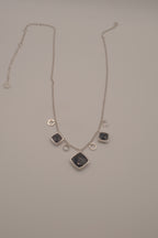 Sterling silver multi-pendant drape necklace