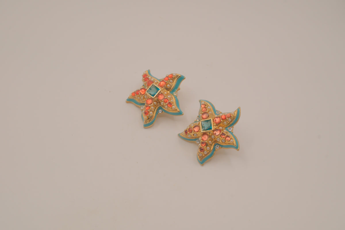 Kenneth Jay Lane (KJL) for Avon starfish earrings