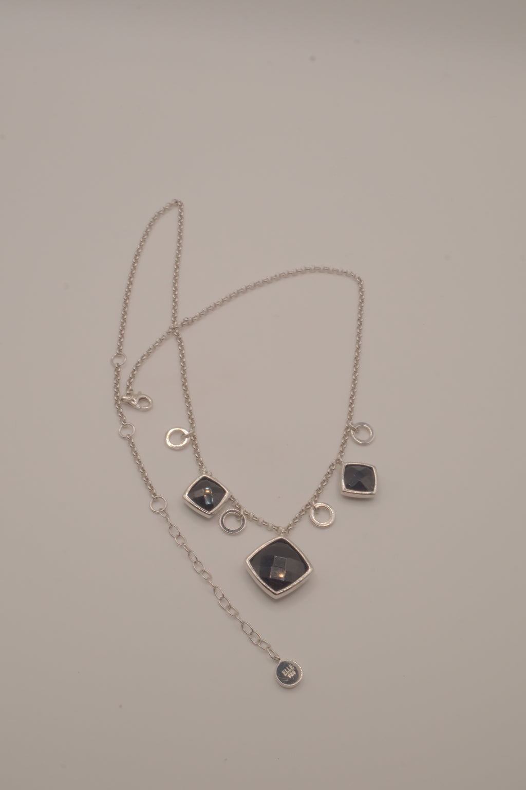 Sterling silver multi-pendant drape necklace