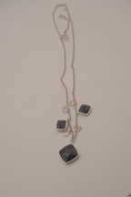 Sterling silver multi-pendant drape necklace