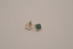 Sterling silver green malachite stud earring&nbsp;