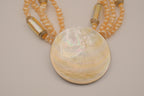 Vintage Mother of Pearl shell disk necklace