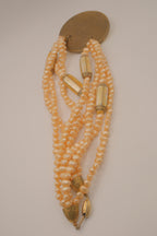 Vintage Mother of Pearl shell disk necklace