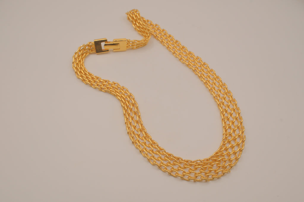 Vintage Avon gold-tone mesh collar necklace