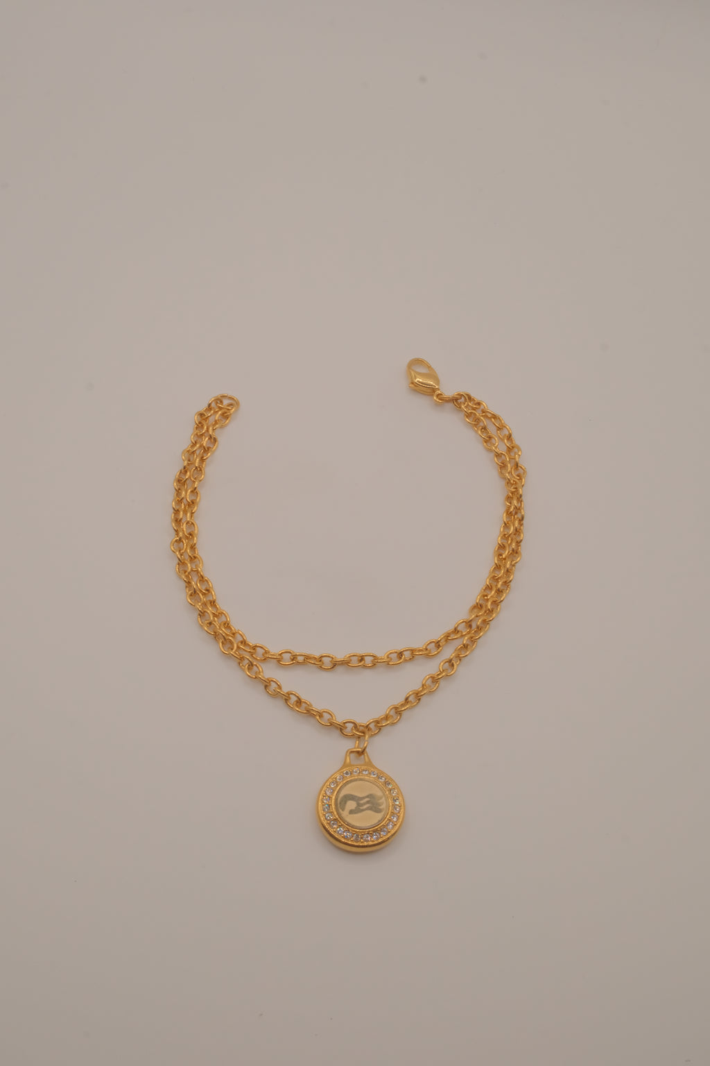 Swarovski double chain bracelet