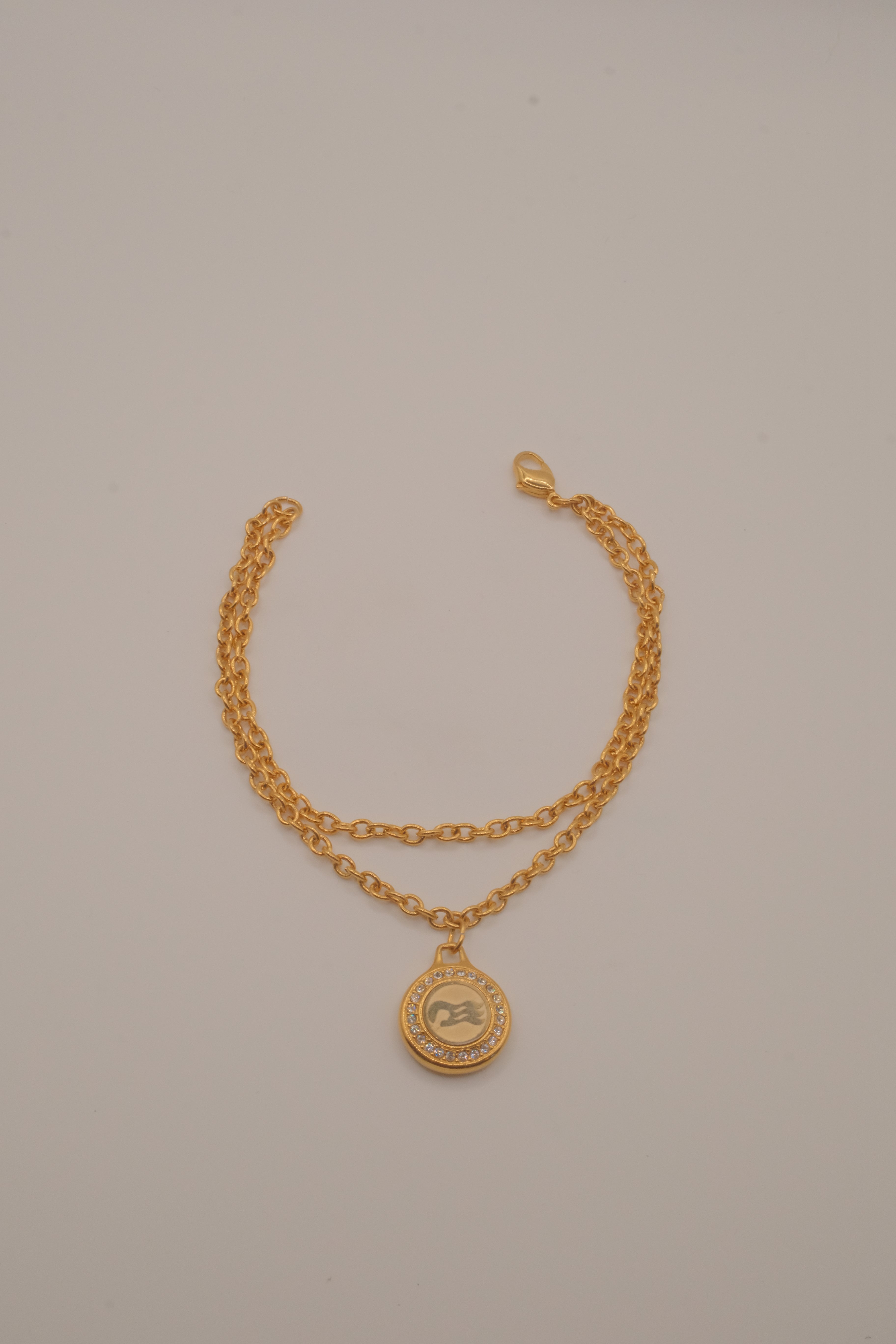 Swarovski double chain bracelet