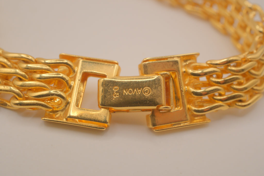 Vintage Avon gold-tone mesh collar necklace