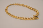 Vintage 1980s gold-toned black enamel collar necklace