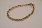 Vintage 1980s gold-toned black enamel collar necklace