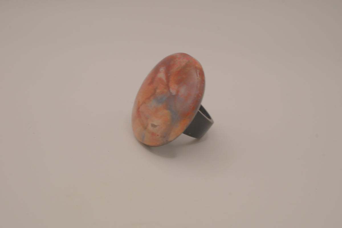Oval stone statement ring