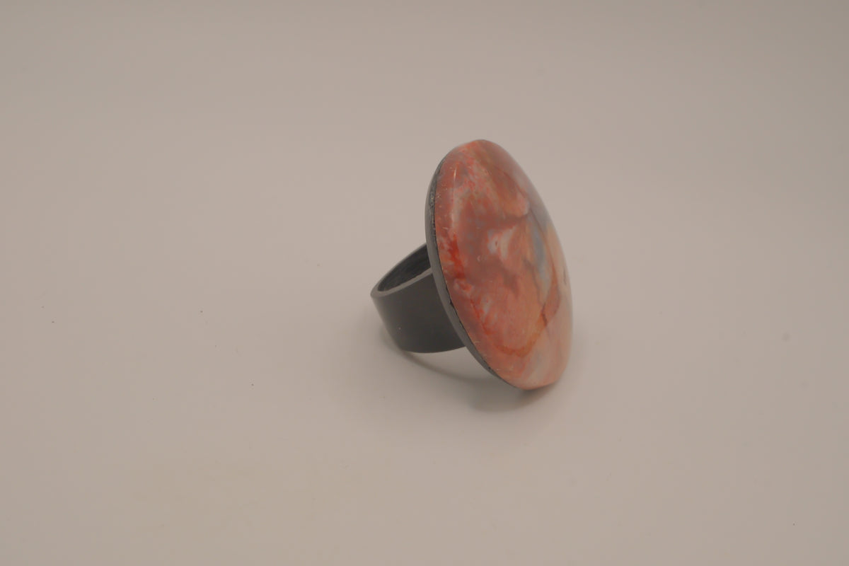 Oval stone statement ring