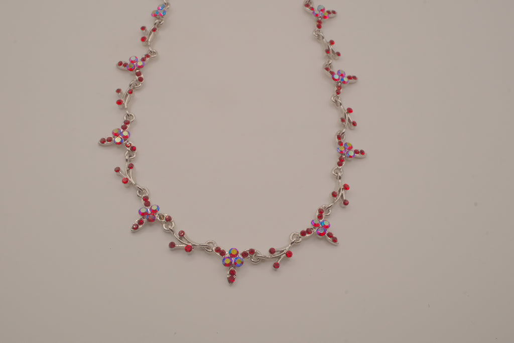 Vintage Ruby vine choker necklace